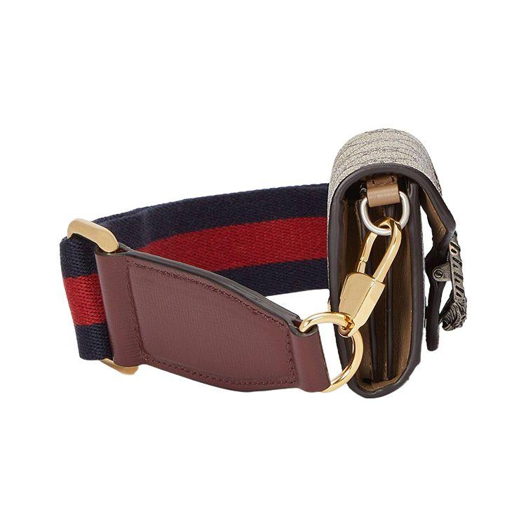 Gucci Dionysus GG Canvas Mini Beige Ebony Silver Hardware Web Strap Crossbody Bag for Women Daily Commute Party Gift  696804-UI1MX-8852