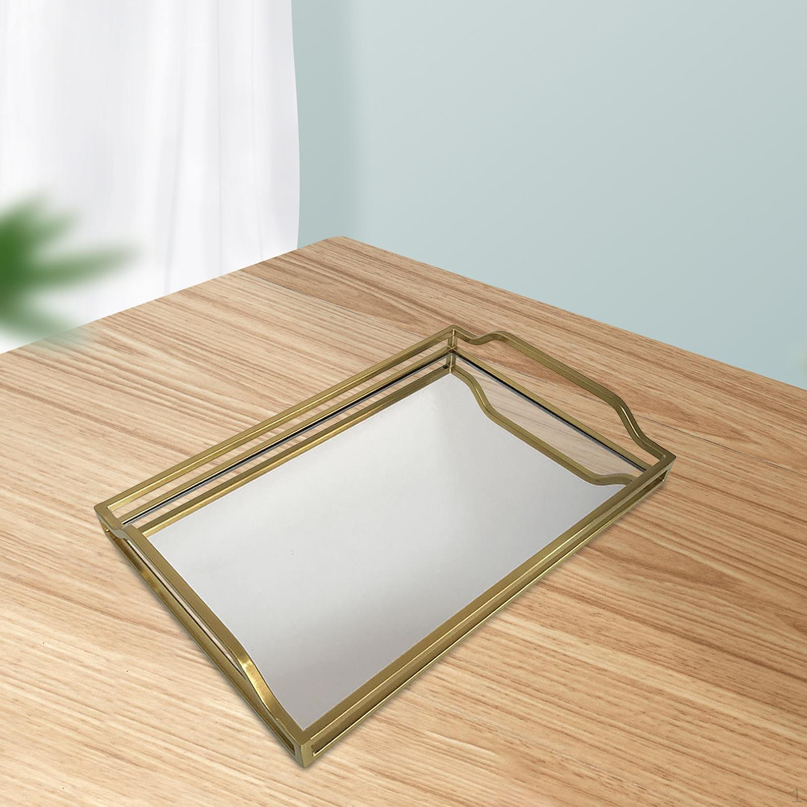 

Поднос для сервировки, декоративный органайзер для столешницы, роскошный чайный сервиз, тарелка, украшения, еда для Mirror