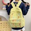 Schoolbag Color Alphabet School Bag Female Cute Girl Large Capacity Backpack Going Out Macaron Color Light Backpack