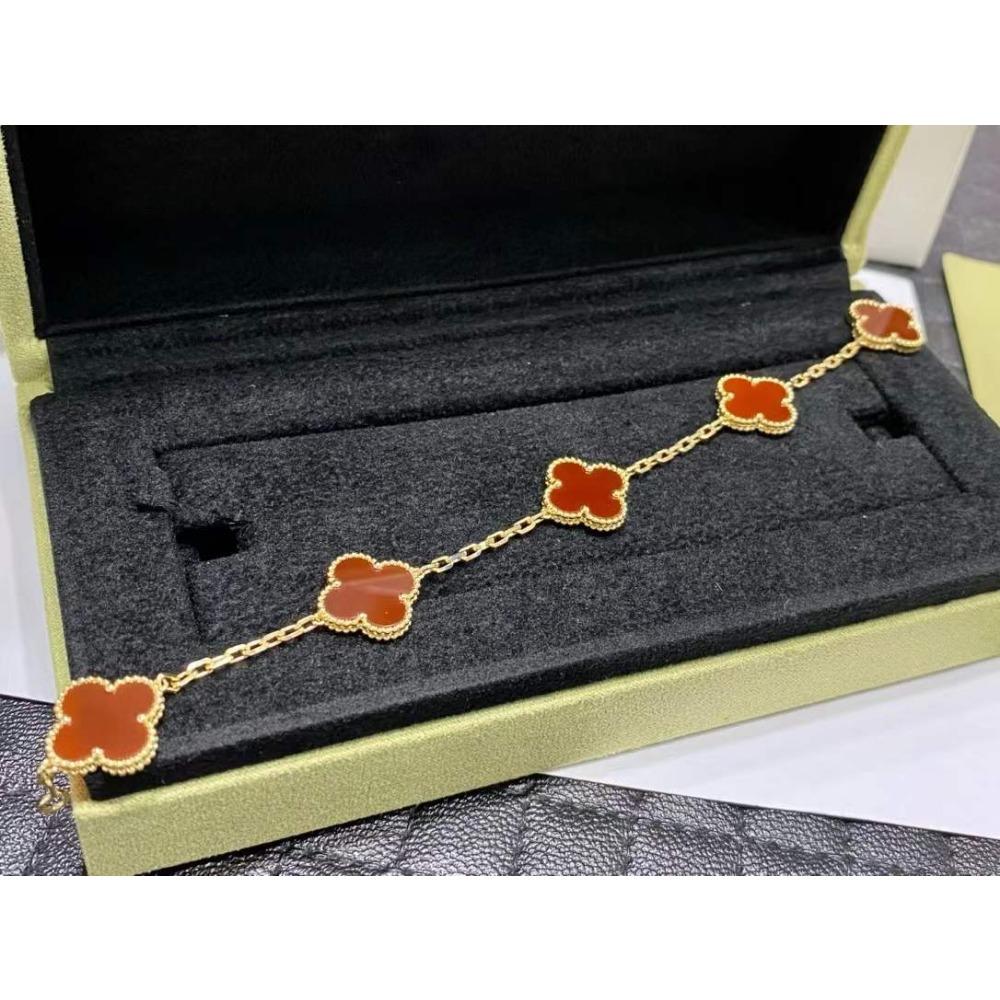 Four-leaf Clover Agate Bracelet - Minimalist Design Stylish and High-end Bangle