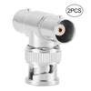 2pcs BNC Male to Female Adapter 3 Way Surveillance Video T Connector Splitter