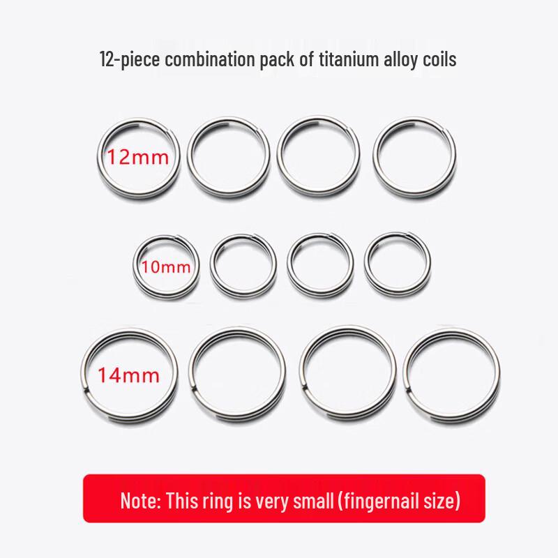 YORA Titanium Alloy Mini Keyrings - 12 Pack