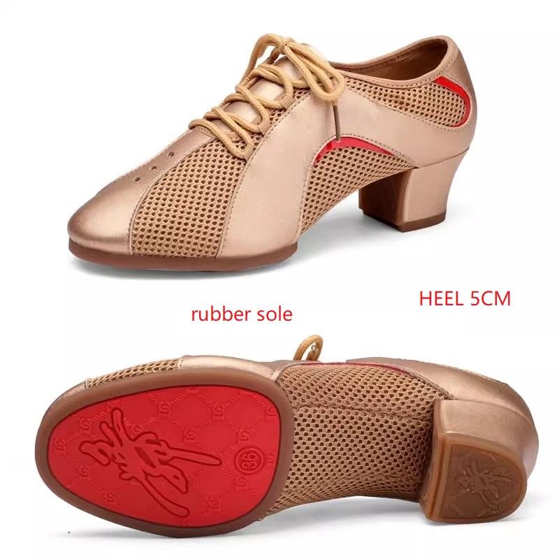 Shoes for Women Latin Dance Shoes Shape Training Ventilation Shoes Woman Square Dance Jitba Ballroom Shoes Net Sneakers