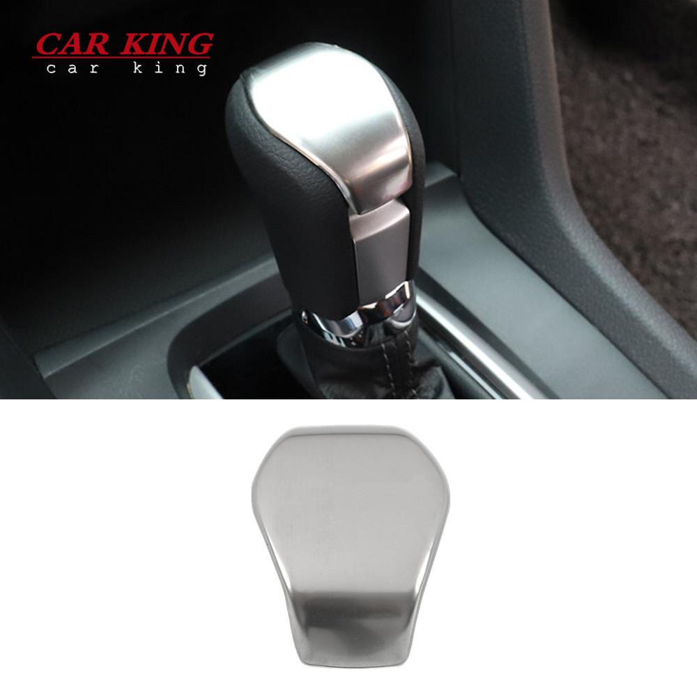 Stainless Steel Auto Styling Stickers For Honda Civic 10th 2016 2017-2019 Accessories Interior Gears Shift Knob Cover Decoration