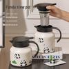 Panda Thermos Flask: Large Capacity Glass Liner for Tea Steeping at Home or Office
