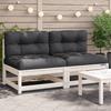 VidaXL Garden Sofas Without Armrests Cushions 2 Pcs, Seats with Backrest, Patio Terrace Backyard Furniture 838087