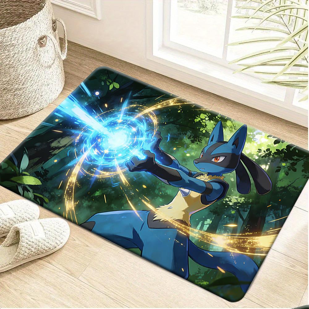 Pokemon Ash Rainy Jungle Adventure Non-Slip Doormat Soft Flannel Floor Mat 40x60cm