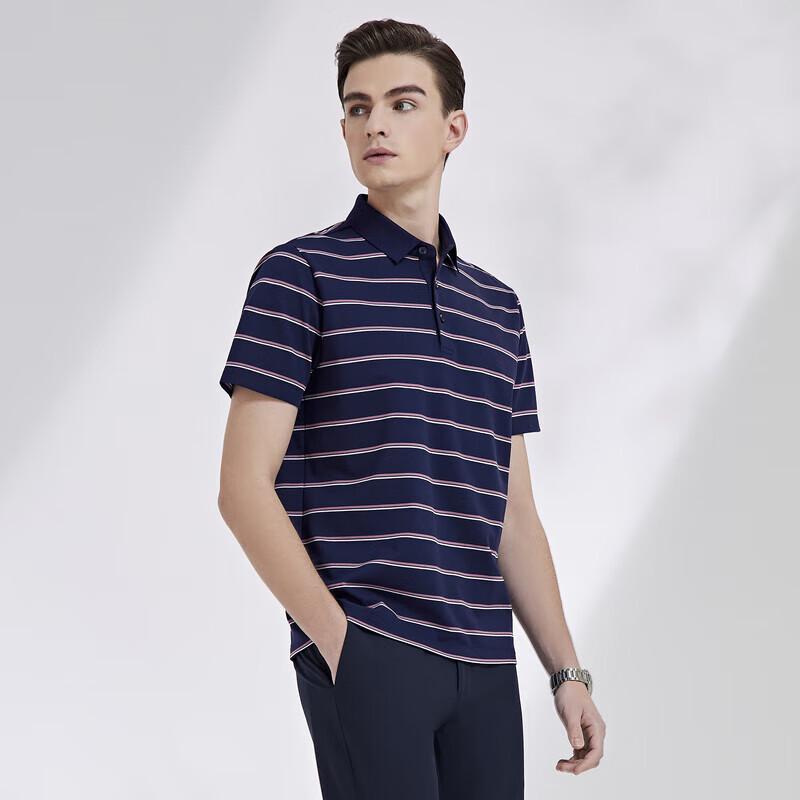 YOUNGOR Мужская летняя полосатая рубашка-поло в стиле business casual L