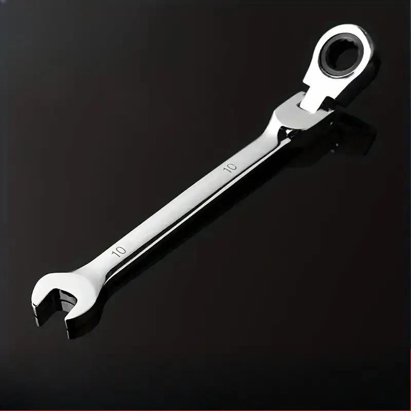 72-Tooth Bright Surface Ratchet Wrench - Two-in-One Design