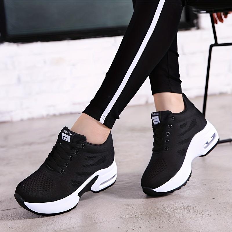 Women's Low-Top Lace-Up Sneakers - Breathable Fabric Upper, Cushioned ComfortWhite Casual Shoes for All-Season Casual Attire, Ladies Sneakers