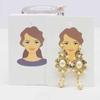 6*9cm 50pc Beauty Head Jewelry Package Card Paper Necklace Earring Display Tag Card Longer Earring Holder Card  Jewelry Package