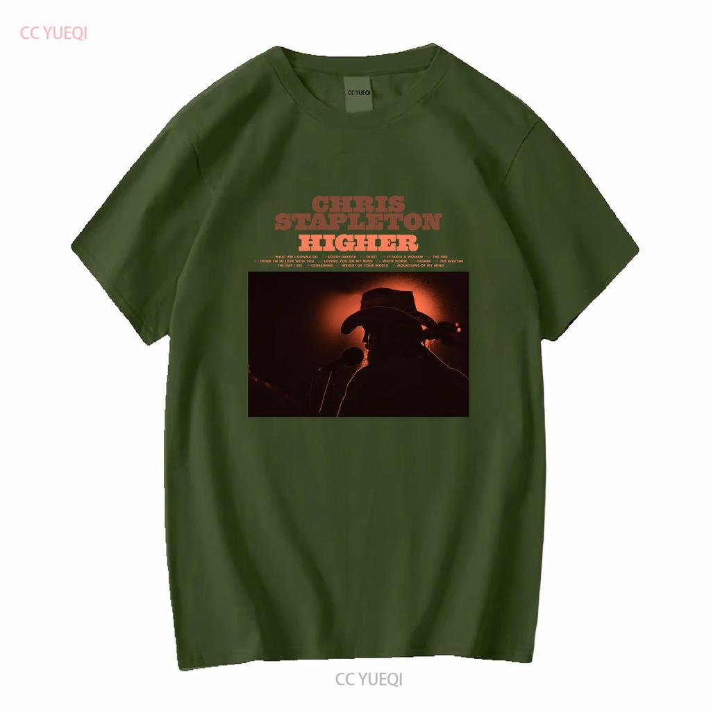Chris Stapleton Higher New Album T Shirt Full Size S 5XL long or short sleeves vintage Washed graphic Comfortable fashion