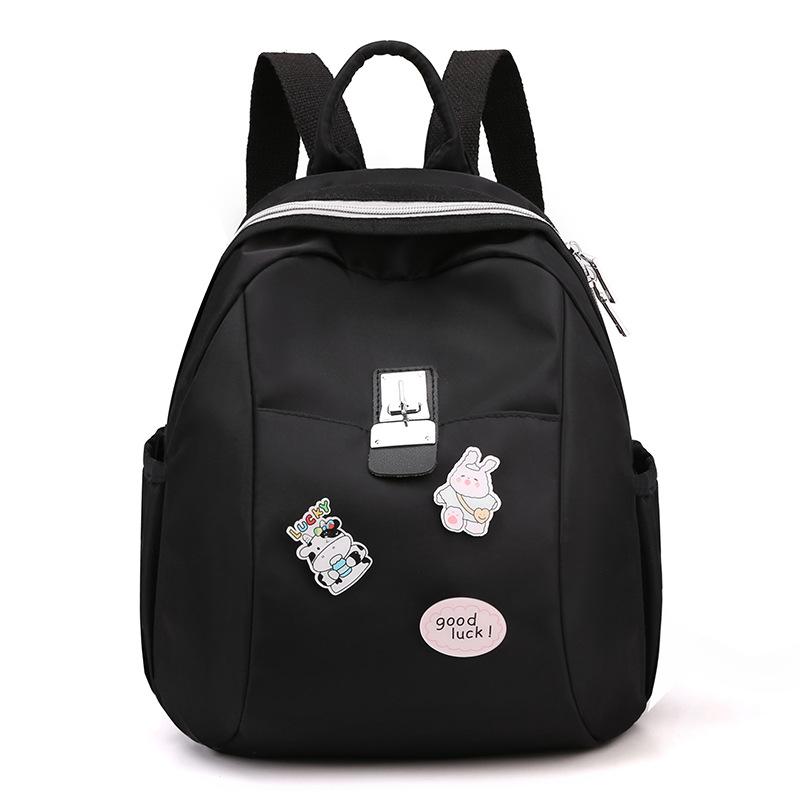 

New Mommy Bag Large Capacity Fashion Backpack Women s Bag Going Out Casual Bag Nylon Painted чорний