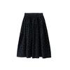 2025 A-line Velvet Thickened Floral Mid-Length Skirt for Autumn/Winter - Hip-Covering, Plus Size