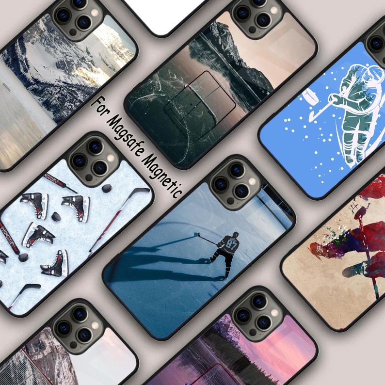 Ice Hockey Rink Magnetic Phone Case For APPLE iPhone 17 Air 16 14 13 12 Pro Max 15 Plus Wireless Charge With MagSafe Cover