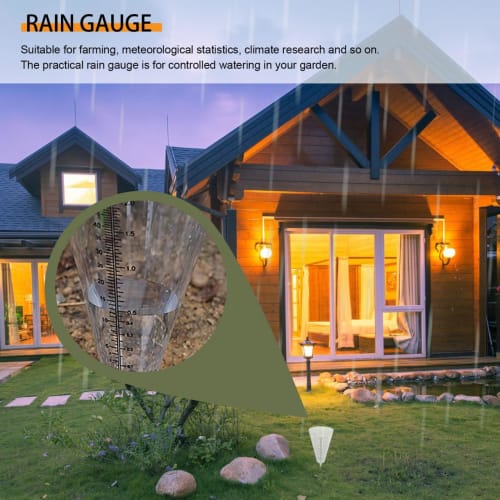 LIOOBO Rain Gauge, Rain Gauge Tube, Rain Gauge, Measurement Test Tube, Easy To Read, 50mm, Underground, Garden, Outdoor, Home Use
