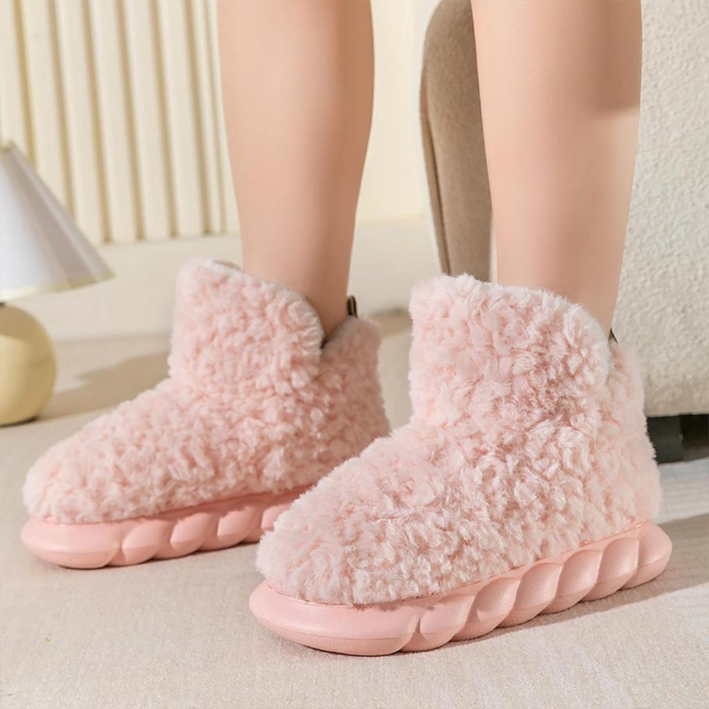 Damen Hausschuhe EVA Memory Foam Gemütlich Weich Leicht Mädchen Kurze Stiefel Warm Winter Flauschige Hausschuhe