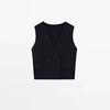MD Women clothes New Style Gas Field Capable Young Ol Commuting Style Double Breasted V-neck Knitted Vest 05723678401