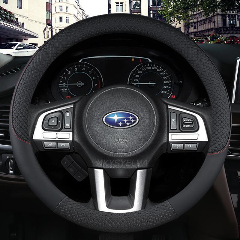 

Кожаный чехол на руль автомобиля, противоскользящий для Subaru Forester Legacy XV BRZ WRX, высокое качество, авто