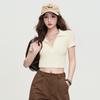 Summer Short Style Pure Desire Sexy Spicy Girl Wind Dew Navel V Collar Slimming and Slimming Top