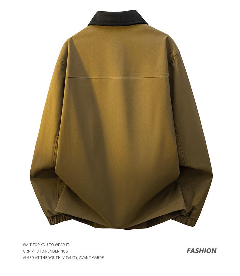 Herren Plus Size Color Block Lässige Reversjacke für Frühling und Herbst