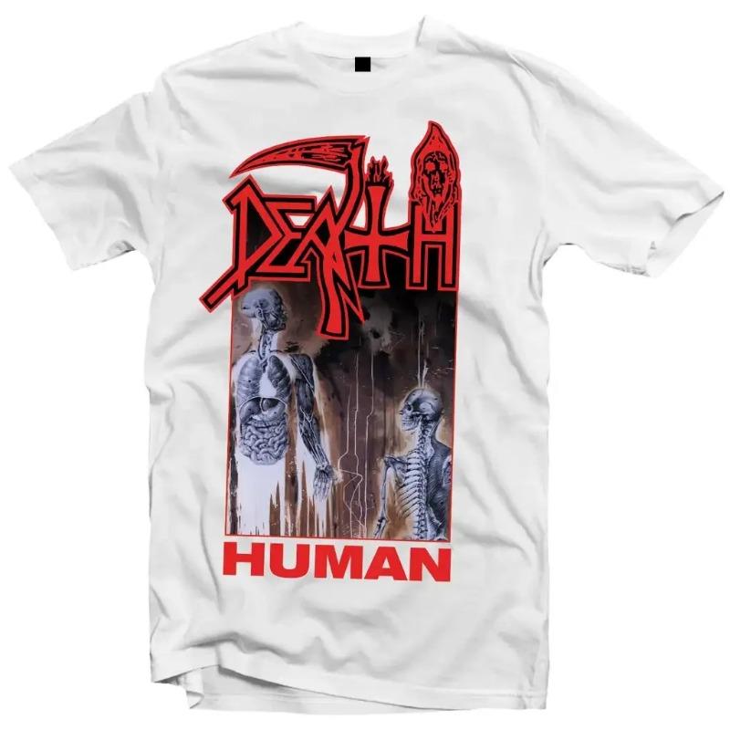 Retro Band Printed T-Shirt Men's Summer Sweat-absorbing Breathable Top Cotton Crew Neck Short Sleeve Fashion Trend Men Clothing