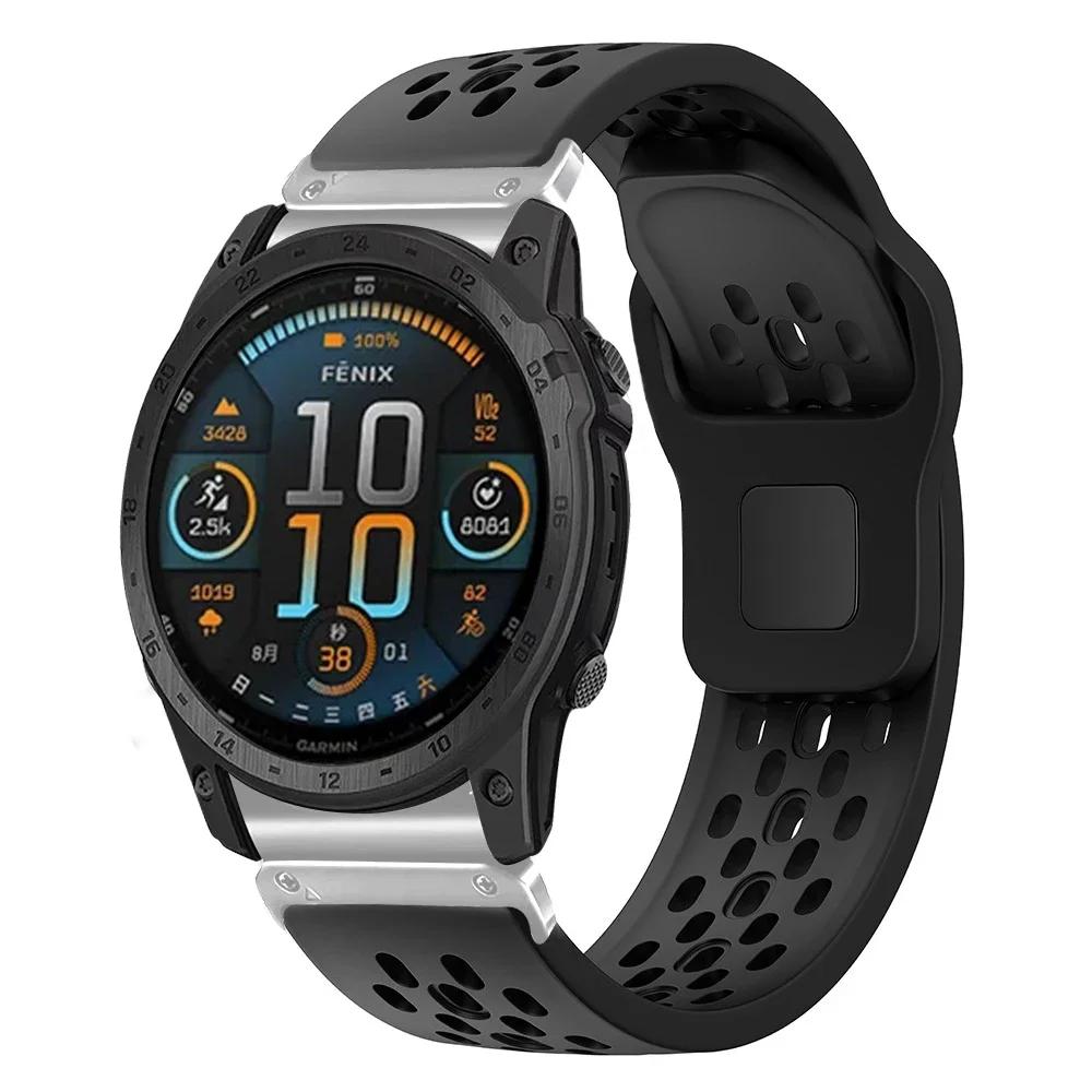 20 22 26mm For Garmin Fenix 8 51mm 7X 7 Pro Fenix 6X 6 5X 5Plus Tactix 7 Quick Fit Sports Silicone Band Forerunner 965 945 Strap