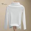 Bottoming Blouse Half High Collar Long Sleeves Slim Fit Autumn Winter Thickened Fleece Lined Pure Color Thermal Top Daily Clothing Shirt