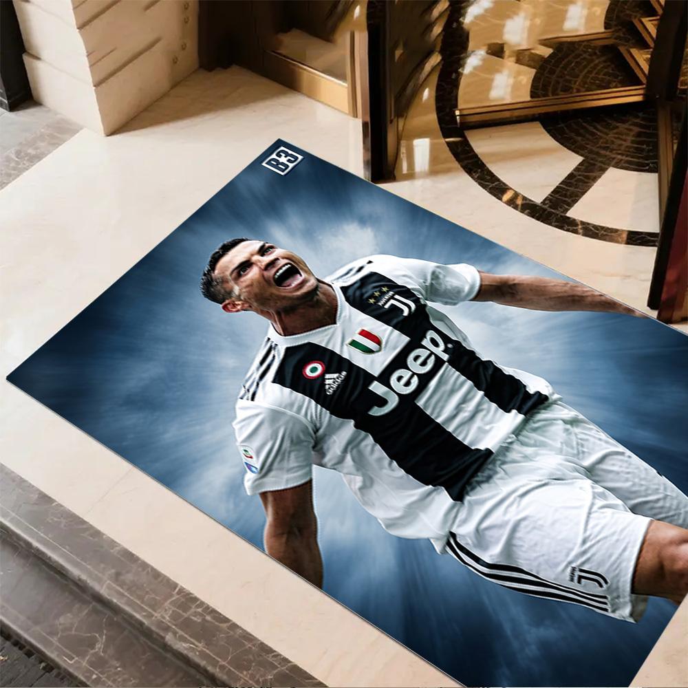 Ronaldo's Celebration Moment Floor Mat Perfect for Dormitory Foyer Study Room Outdoor Antislip Carpet Decorate Offices