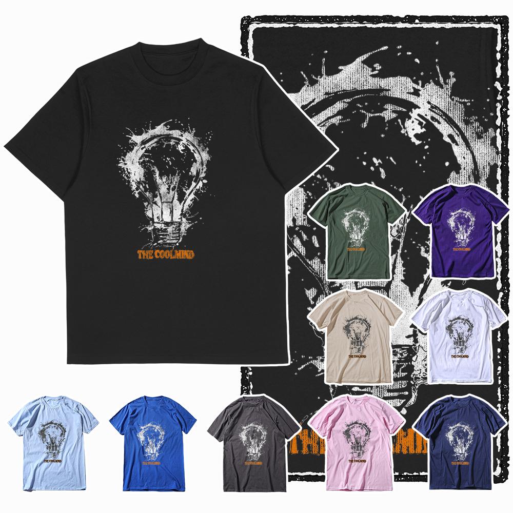 Coolmind X0046 Idea Explosion Graphic Tee Cotton Exclusive Graphic Men Tshirt Big Size Streetwear T Shirt for Men Tee Shirts
