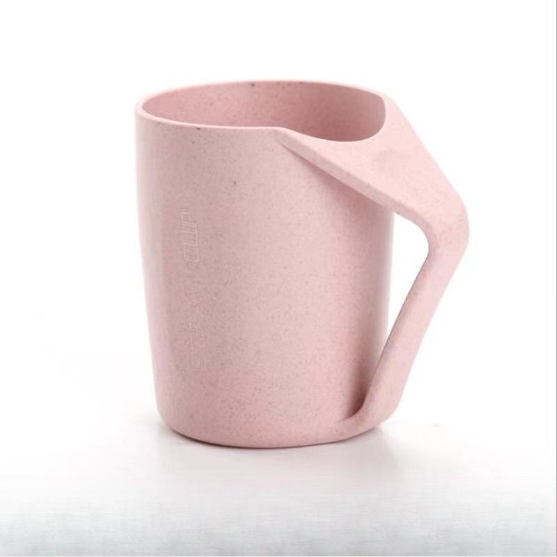 Wheat Straw Creative Mouthwash Cup - Household Slanted-mouth Couple Cup Toothbrush Holder Drinking Cup