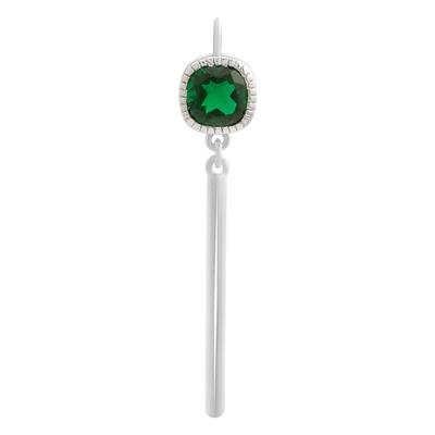 Silver Pendant with Nano Emerald 0.95ct (2197362)