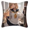 Anime Style School Theme Pillow Cover Vibrant Cartoon Character Print Polyester Cushion Case for Sofa Campus Style Anime Theme