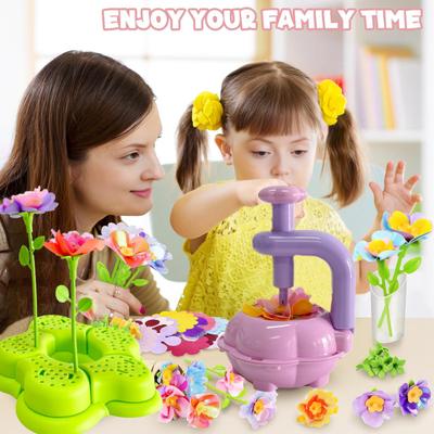 1 Set DIY Kit Buchet Flori din Material Textil Copii Handmade Colorat Confecționare Flori Jucărie Copilași Fetițe Educativ Buchet Floral Arte Meșteșuguri Activități Jucărie