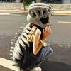 Dinosaur Skeleton Head Cover Women Dinosaur Bone Headpiece Cosplay Headgear Accessories Decoration Photography Props For Kids