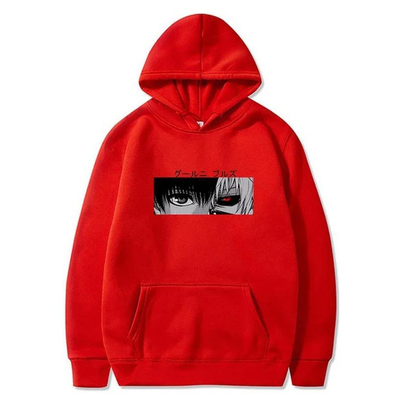Anime Tokyo Ghoul Kaneki Ken Eyes Print Pullovers Hoodie Loose Hip Hop Sweatshirt Punk Streetwear Harajuku Women Hoodie Top