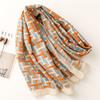 Letter H Color Matching Scarf Women's Winter Fashion Air Conditioner Shawl Warm Scarf Yarn Beach Scarf Silk Scarf