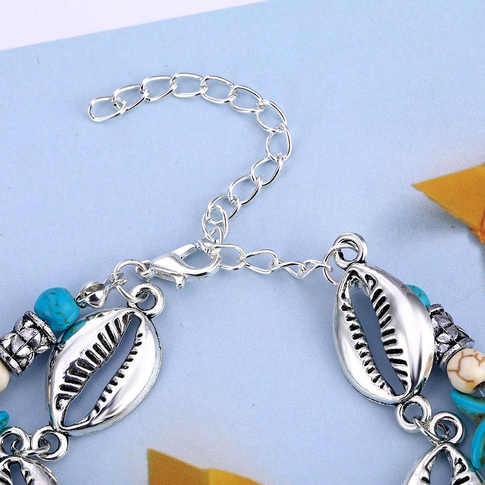 Shell Beach Starfish Jewelry Turtle Pendant Bracelet 2-piece Couple Gift Set Women Fashion Elegant Anklet