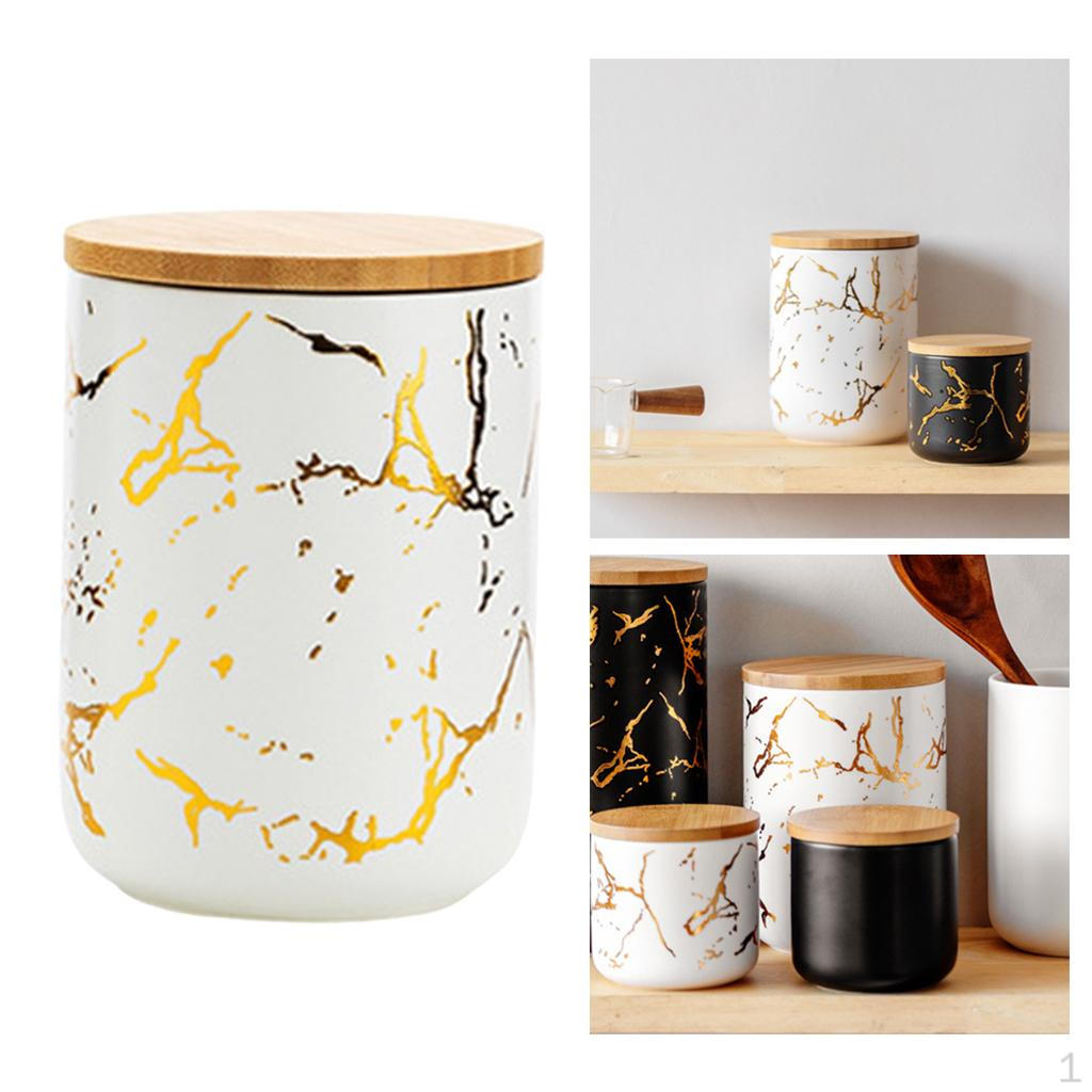 Керамические Крышки для Сахарниц Контейнеры для Хранения Специй для Кладовой Дома White M