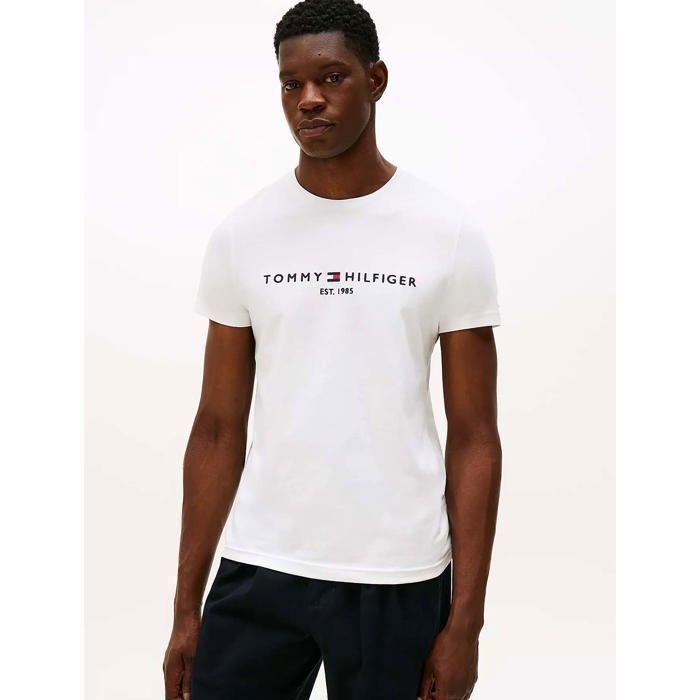 T-shirt - TOMMY HILFIGER - Logo - Blanc - Manches courtes - Taille L