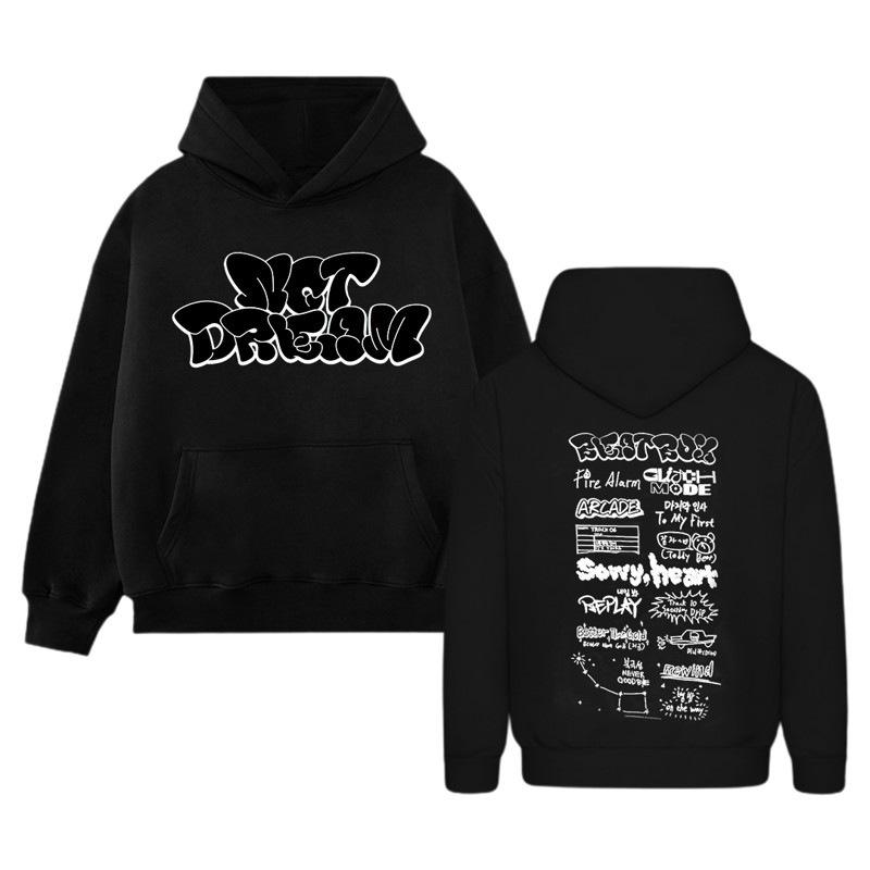 

2024 Hollow-Out English Print Casual Hoodie Sweatshirt L