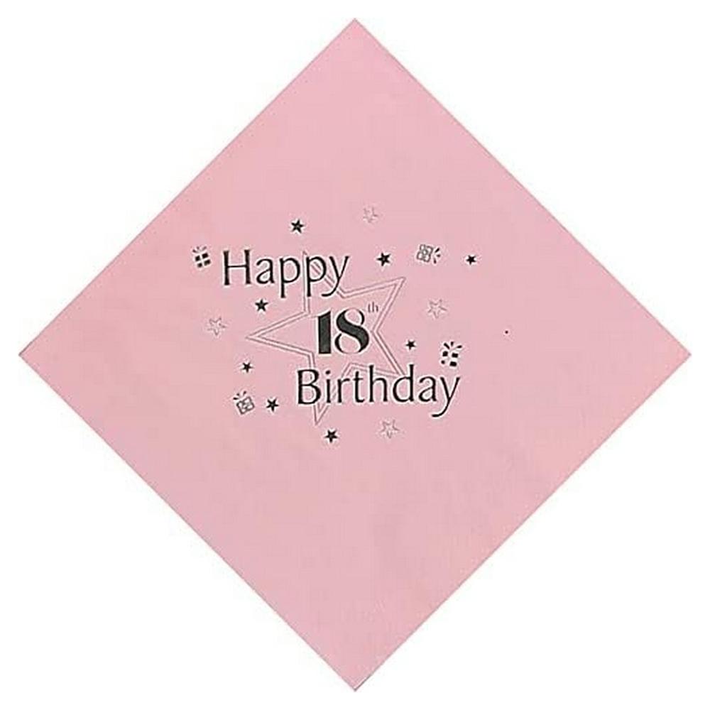 Celebration Station Paper 18th Napkins (Pack of 15)
