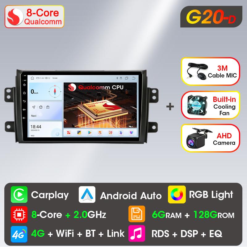 Srnubi 2Din Android autoradio pour Suzuki SX4 2006-2013 sans fil Carplay Android Auto lecteur multimédia Navigation GPS unité centrale