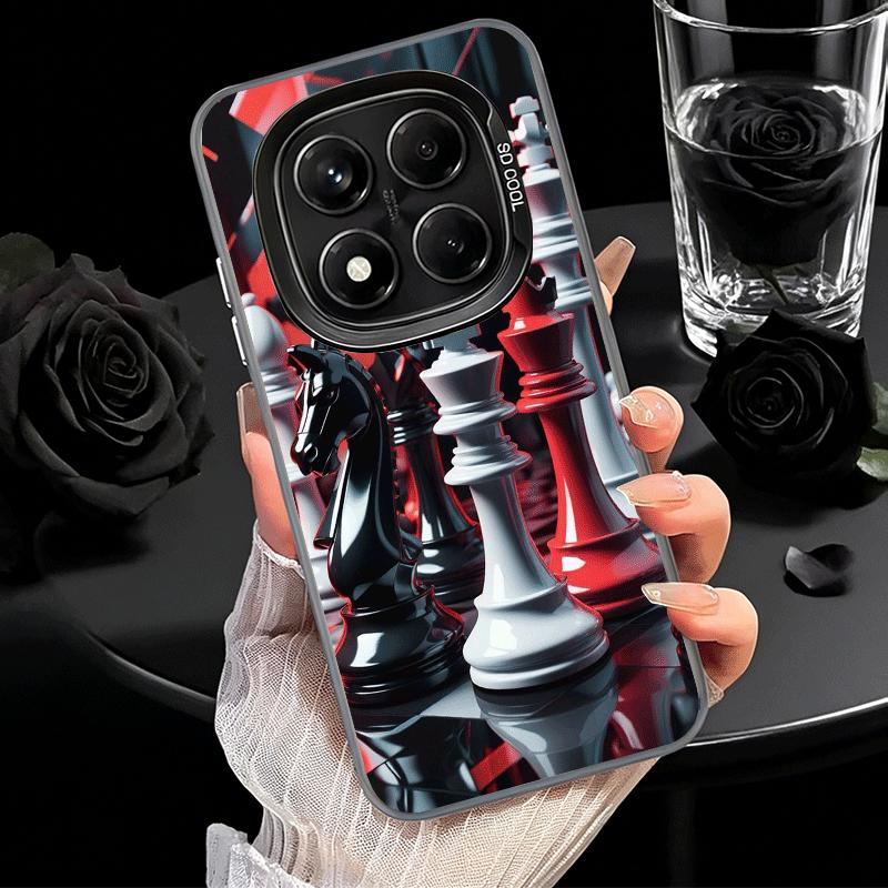 Tävlingsschackspel Stötsäkert Fodral för Telefon för Xiaomi Redmi Note 15 14 13 12 Pro Plus 11 11S 11T 5G Skydd Anti-fall Fundas