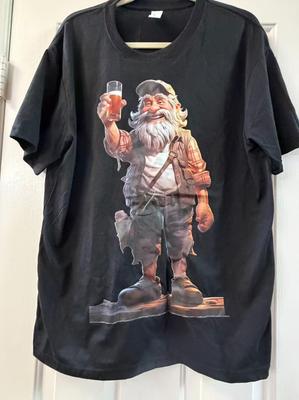 Funny Beer Gnome T-Shirt Drinking Pint Graphic Unisex Brewery Humor Tee