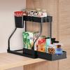 Under Sink Pull-Out Shelf Storage Rack for Kitchen and Bathroom Cabinets