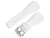 [Import King Original] Watch Parts - Compatible with Bell & Ross BR01, BR03 - Rubber Strap - Aftermarket Part - 24mm - White Stainless Steel