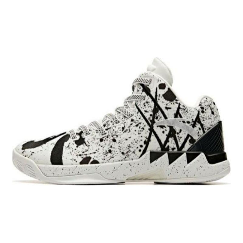 Anta KT1 Durable Breathable Low Top Basketball Shoes Men Sneakers Black White 11941101S-1