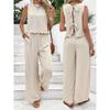 Women's Sleeveless Vest and Long Pants Set - 2026 Summer Fashion Arrival