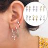 2pcs Earring Hoop Ins Earrings Metal Hypoallergenic Vintage Leisure Casual Jewelry Finding Daily Commute Parties